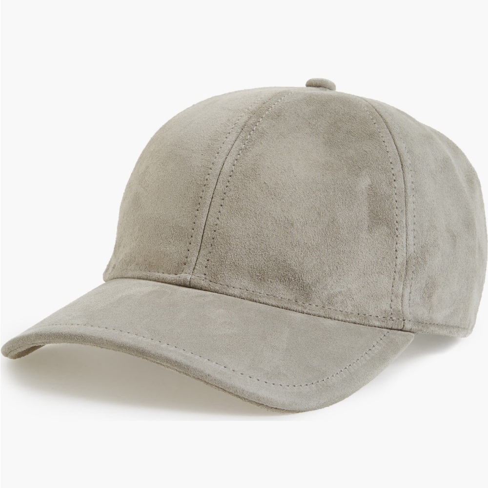 Rag & Bone Marilyn Suede Baseball Cap in Light Gray